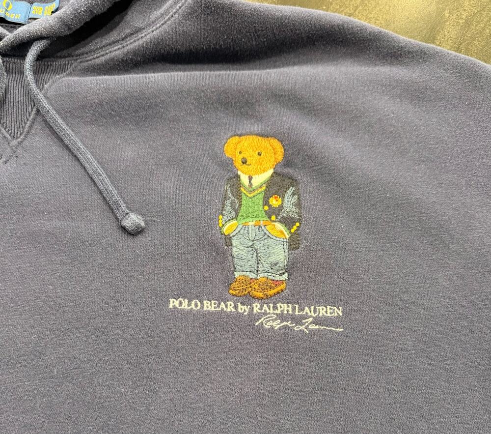Polo Ralph Lauren Bear Hoodie 4XB Navy Preppy Embroidered Fleece Big Tall